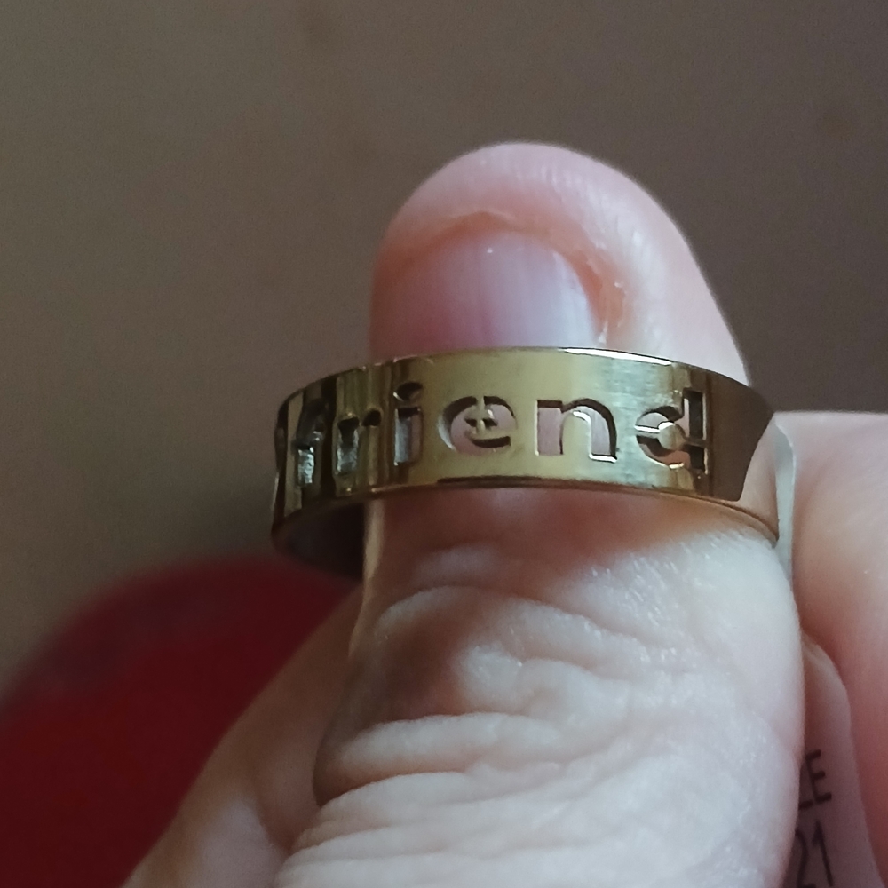 Gold 'Friend' Ring